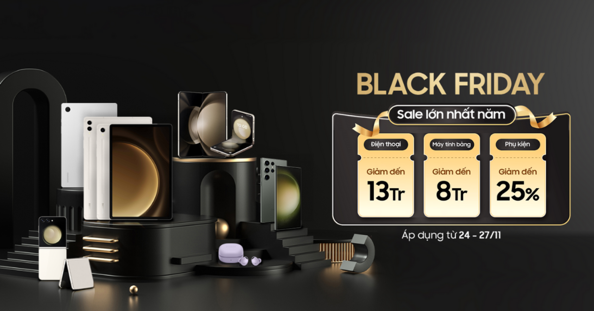 Hình ảnh cho danh mục Black Friday: Điện Thoại, Máy Tính Bảng & Tai Nghe Sale Đến 41% 